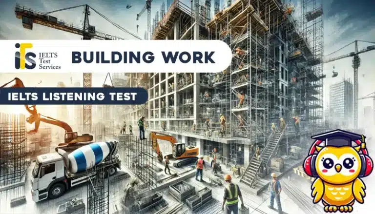 Building Work Listening Mock Test Simulator - Solved Answer Online - ieltstest.services - IELTS TEST SERVICES - ITS