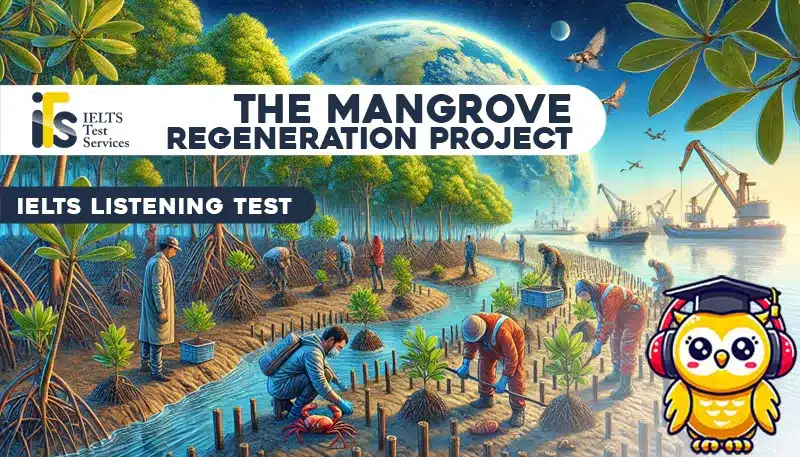 The Mangrove Regeneration Project Listening Mock Test Simulator - Solved Answer Online - ieltstest.services - IELTS TEST SERVICES - ITS