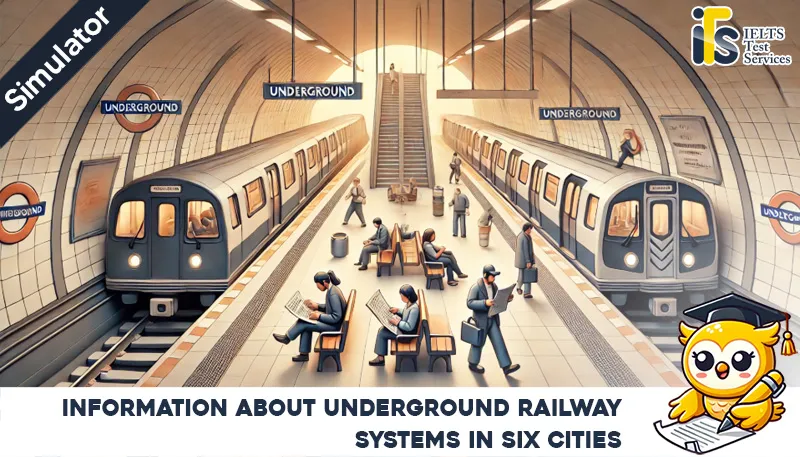 Information about underground railway systems in six cities - Task 1 Writing online simulator test - IELTS TEST SERVICES - ieltstest.services Sample Answer