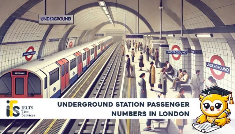 Underground Station passenger numbers in London - Task 1 Writing online simulator test - IELTS TEST SERVICES - ieltstest.services Sample Answer