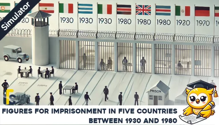 figures for imprisonment in five countries between 1930 and 1980 - Task 1 Writing online simulator test - IELTS TEST SERVICES - ieltstest.services Sample Answer